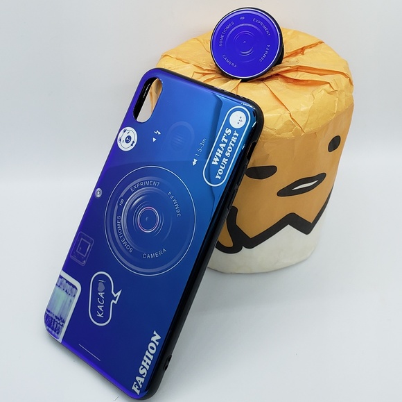 BLUE RETRO GLOSSY IPHONE CAMERA PHONE CASE - Picture 3 of 8